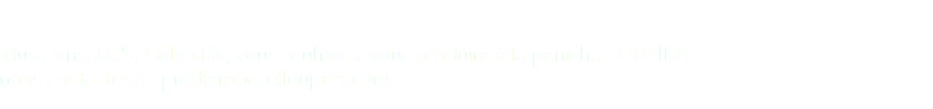  Musiciens, DJ's, Collectifs, vous souhaitez vous produire à la péniche LOUPIKA nous contacter à : prod(arobase)loupika.com
